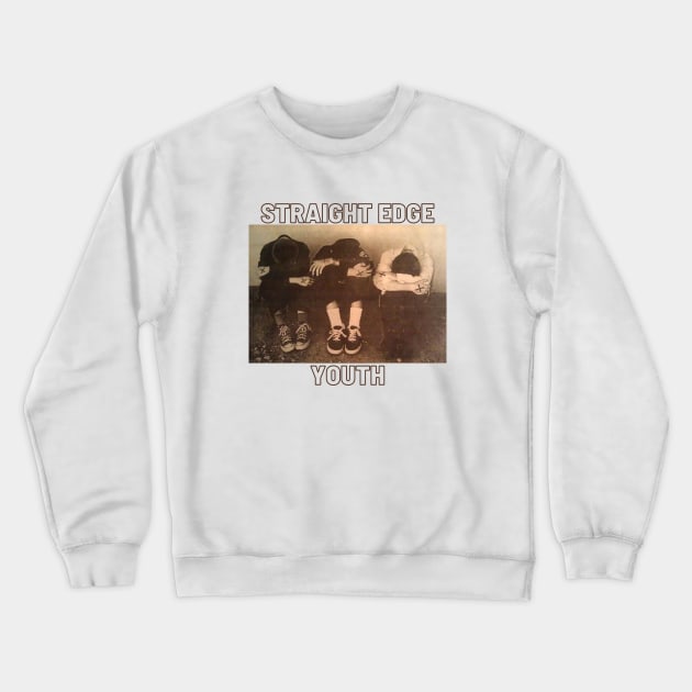 Straight Edge Youth Crewneck Sweatshirt by Scream Therapy